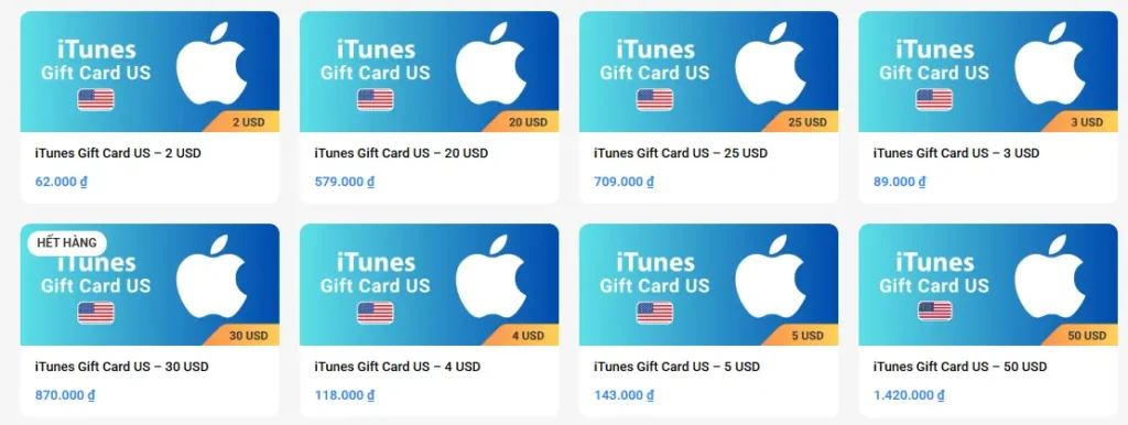 Mua iTunes Gift Card giá rẻ tại Asura Shop