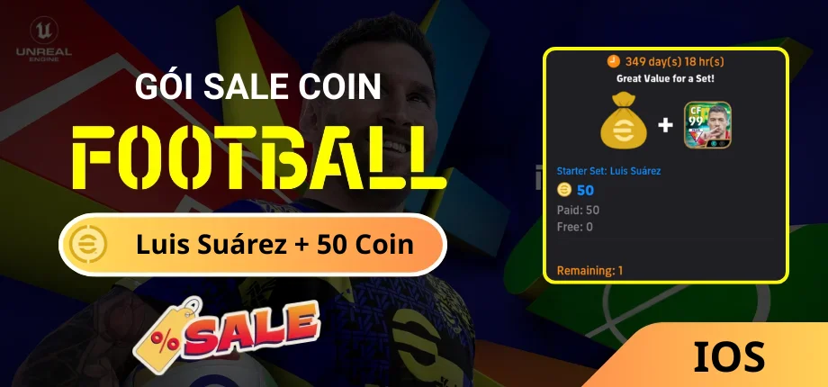 goi-nap-coin-efootball-Luis-Suarez Nạp Hộ Gói eFootball Mobile - Luis Suarez + 50 Coin iOS - Ảnh 1